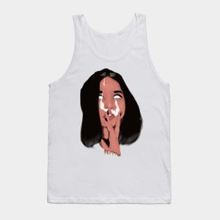 PRETTY GIRL HEAD SMOKING Tank Top